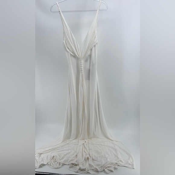 NWT Emilio Pucci White Knot Detail Sexy Wedding Dress Runway Gown US 10 IT 44 - Picture 4 of 16